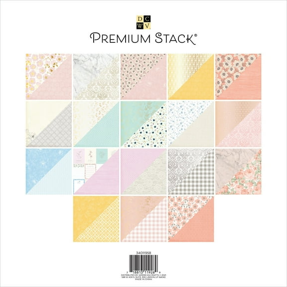 DieCuts Paper Stack 12x12 Magnolia Foil Gold