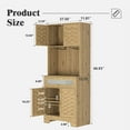 thumbnail image 6 of Kepooman Tall Pantry Buffet Cabinet Freestanding Hutch Cupboard for Home, Kitchen,Tall Freestanding Liquor Cabinet Bar for Kitchen, Dining Room, 6 of 12