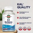 KAL Vitamin D3 & Magnesium Glycinate, Enhanced Absorption Formula with ...