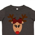 thumbnail image 4 of Inktastic Cute Girl Reindeer with Buffalo Plaid Bow Boys or Girls Toddler T-Shirt, 4 of 5