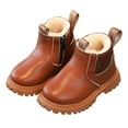 thumbnail image 3 of Fozruso Girls Ankle Boots Low Block Heel Warm Boots Little Kid Big Kids,Sizes 6(12-18 Months), 3 of 6