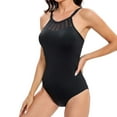thumbnail image 6 of QHFBli Women Tummy Control One Piece Swimsuit Modest Bathing Suit Full Coverage High Neck Swimwear, 6 of 6
