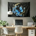 thumbnail image 2 of SEANATIVE Floral Butterfly Tapestry Blue Flower Tapestry for Bedroom Wall Tapestry Vertical Tapestry Wall Tapesties for Bedroom Small Tapestry for Living Room Dorm Office, 2 of 6