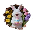 thumbnail image 1 of zhangmingg Funny Cartoon Rabbit Stickers Self- Wall Decals for Easter Party Home Background, 1 of 6