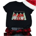 thumbnail image 5 of Fesfesfes Christmas Tshirt for Women Loose Printed Tops Short Sleeve Shirt Round Neck Pullover Tops, 5 of 9