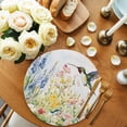 thumbnail image 2 of Floral Hummingbird Round 15 Inch Placemats Set of 8, Spring Watercolor Flowers HeatResistant Non Slip Place Mats for Dining Table, Wipeable Braided Kitchen Table Mats for Housewarming, 2 of 9