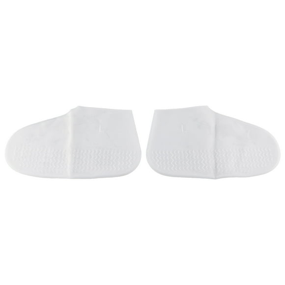 Overshoes,Adult Elastic Silicone White Rainproof Overshoes Antislip Overshoes High-Intensity Output