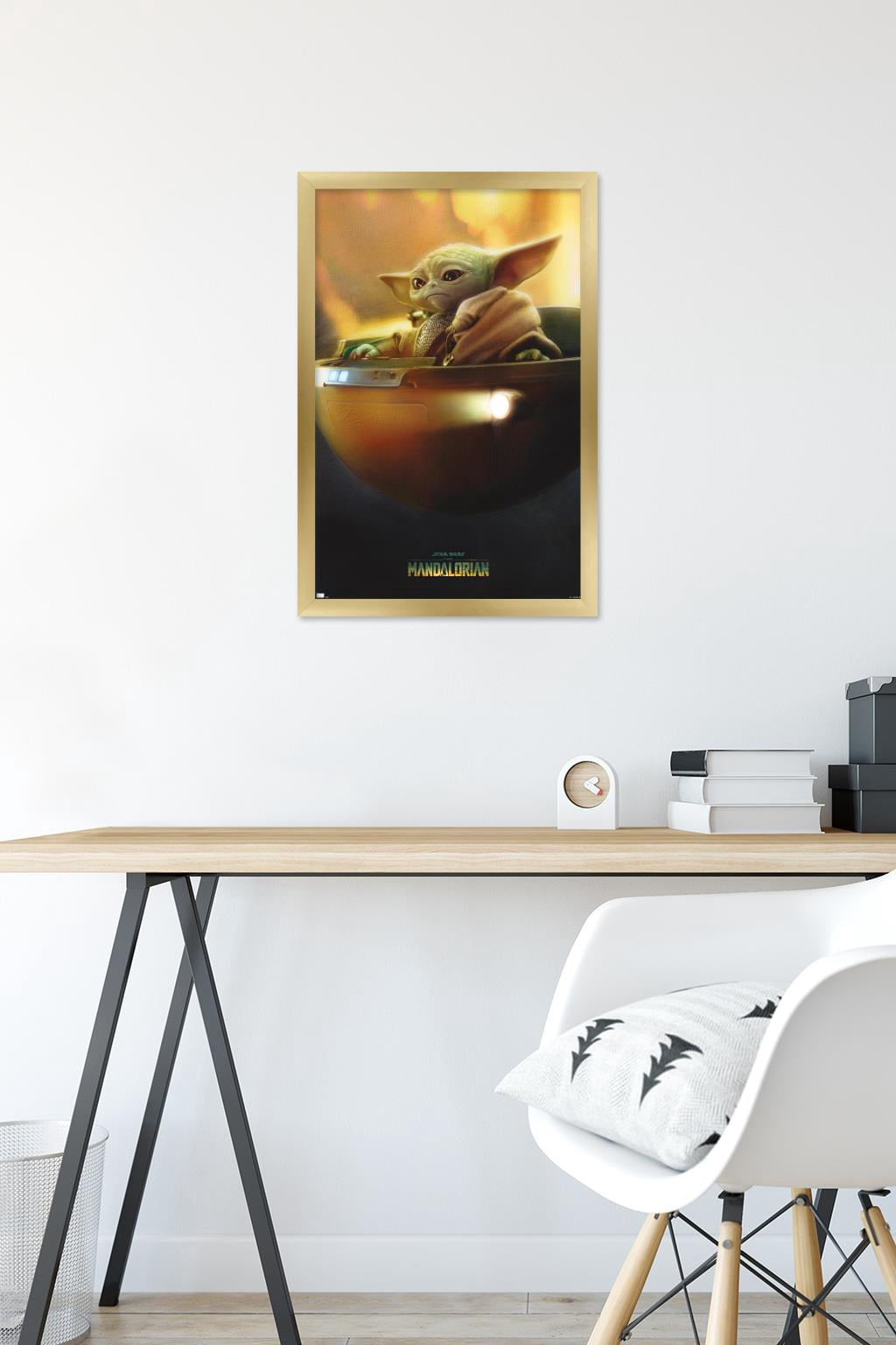 Star Wars: The Mandalorian Season 3 - Grogu in Pod Wall Poster, 14.725" x 22.375" Framed