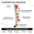 thumbnail image 3 of Lsque Crabs Shrimps Pattern Sport Compression Socks for Men & Women 15-20 mmHg Knee High Nurse Pregnant Running Medical and Travel Athletic, 3 of 6