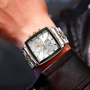 Men's business steel belt quartz fashion three-eye six-pin watch