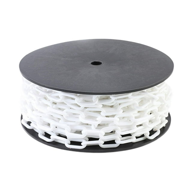 Abbracc Plastic Chain Links Decoration Caution Sign Lightweight Barrier Chain for White
