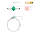 thumbnail image 6 of ANGARA Natural Solitaire Emerald Split Shank Engagement Ring with Trio Diamonds in 14K White Gold for Women (Size-6x4mm) | May Birthstone, Anniversary, Jewelry Gift for Women | Natural Emerald Ring, 6 of 10