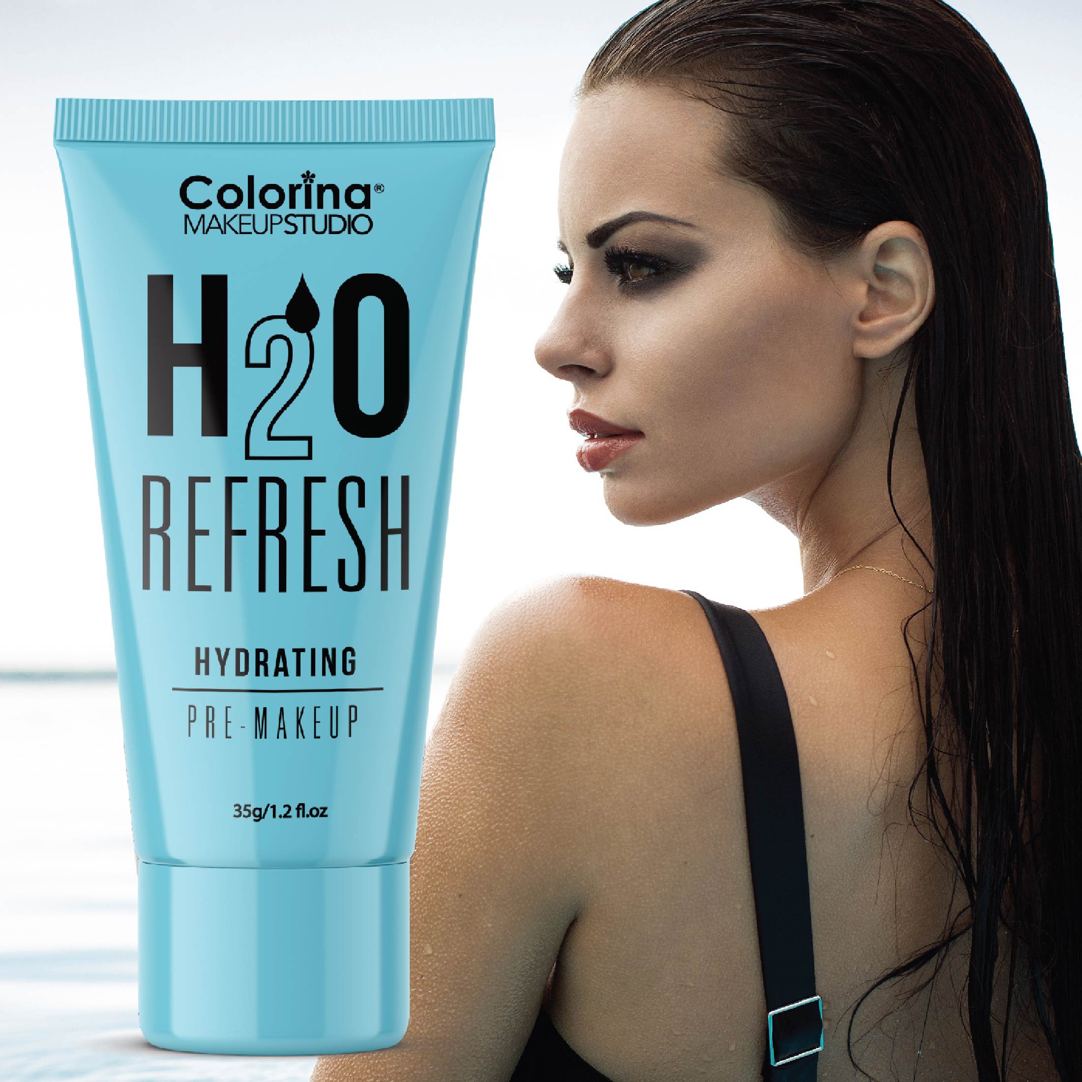Colorina Makeup Studio H2O Refreshing Hydrating Pre Makeup Foundation Primer 1.2 oz