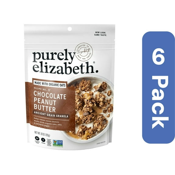 Purely Elizabeth Granola Nut Butter Chocolate Sea Salt 10 oz (Pack of 6)