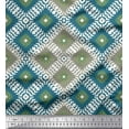 thumbnail image 1 of Soimoi Rayon Fabric Ikat Kilim Print Fabric by Yard 56 Inch Wide, 1 of 1