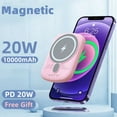 thumbnail image 3 of AOLIGEI Magnetic Portable Charger, 5000mAh/10000mAh Wireless Portable Charger with USB-C Cable, Battery Pack Only Compatible with iPhone 15/15 Plus/15 Pro/15 Pro Max, iPhone 14/13/12 Series etc., 3 of 7