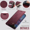 thumbnail image 4 of CaseMe Calf Leather Lining Microfibre Wallet Case For iPhone 18 Pro Max 6.9-inch with RFID Blocking,Magnetic Closure,Card Slots,Cash Slot,Kickstand,Shockproof Flip Folio Protective Phone Case,Red, 4 of 13