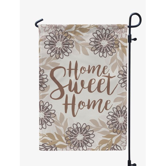 Printtoo White Home Sweet Home Garden Summer Camping Flags Outdoor GardenFlagsCamp Decor Accessory Double SidedFlags12.5""x18""