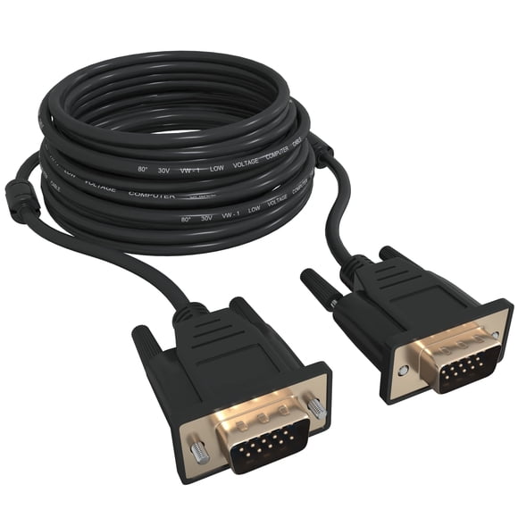 Tupavco TP119 - Cable VGA de 50 pies - Cable de computadora/monitor/proyector/PC/TV Cable de video de 15 pines de 50 pies de largo