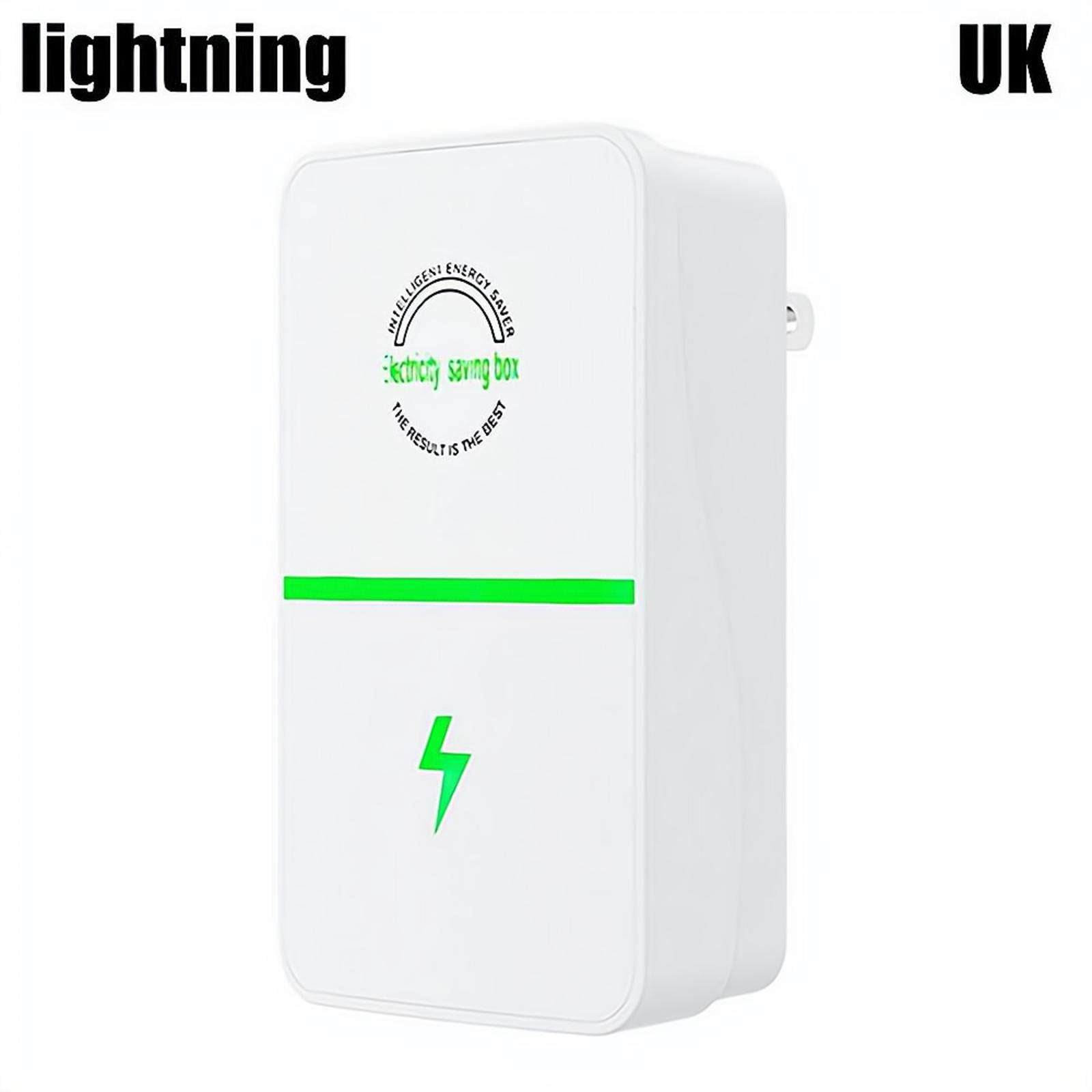 Electricity Saving Box, Energy Saving Device Smart Save Plug, Electric Bill Power Energy Electricity Factor Saver Smart Intelligent Plug for Home Office - Shape A