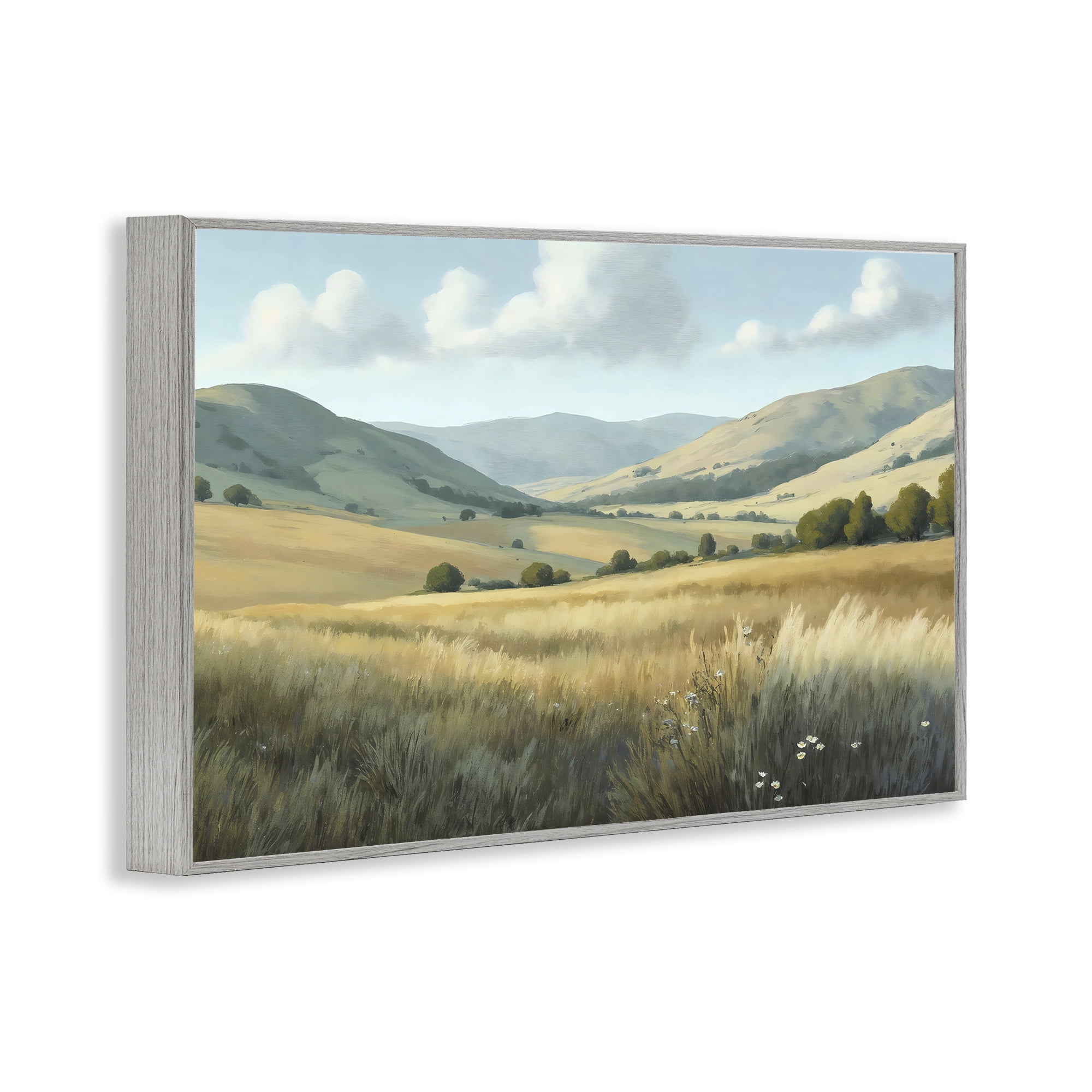 Stupell Industries Rolling Hills at Golden Hour Gray Framed Giclee Art, design by Creative Studio