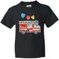 thumbnail image 3 of Inktastic Valentine's Day Fire Truck with Hearts Youth T-Shirt, 3 of 5
