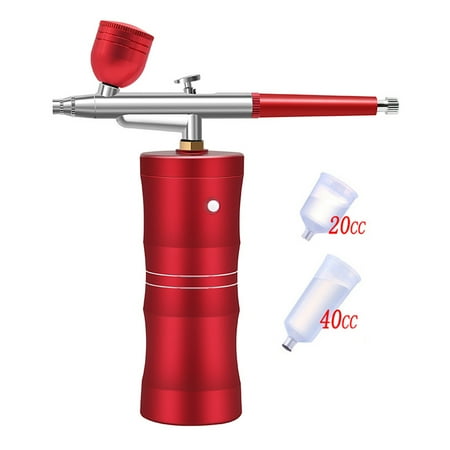 

Mini Electric Paint Airbrush With Compressor Kit Portable Rechargeable Air Pump Color Painting Model Nail Spray Gun Set