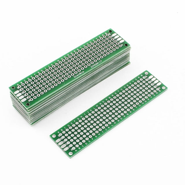 Unique Bargains 12Pcs 2cm x 8cm Electronic DIY Prototype Paper Double Side PCB Universal Board