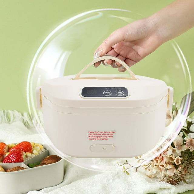 Electric Lunch Box Food Heater for Adults ABS Cordless Portable Lunch Warmer Upgraded Heated Lunch Box for Car Outdoor Home