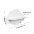 thumbnail image 3 of Surpdew Floating Cloud Shelves For Wall Entryway Wall Shelf With Hooks White Wavy Small Floating Shelves For Bathroom Living Room Bedroom Corner Nursery Decor White, 3 of 6