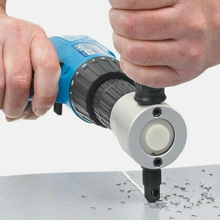 

CHMORA Double Head Nibble Metal Cutting Sheet Nibbler Saw Cutter Drill Attachment