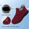 thumbnail image 4 of CHICVOMEY Waterproof Insulated Snow Boots for Women Comfort Outdoor Snow Boots with Fur Lined Slip On Ankle Booties Walking with Anti-Slip, 4 of 6