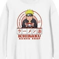 thumbnail image 2 of Naruto Shippuden Ichiraku Ramen Shop Crew Neck Long Sleeve White Adult Sweatshirt-Small, 2 of 3
