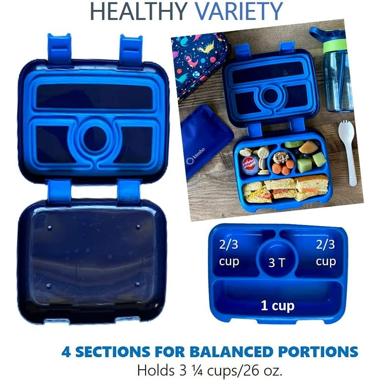 Caperci Kids Bento Lunch Box with Insulated Thermos - Leakproof Versatile  Lunch Box Food Containers for Kids & Teens, 4 Compartments, Two Temperature