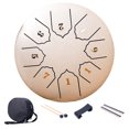 thumbnail image 2 of Tambor etéreo 8 tonos 6 pulgadas tambor sánscrito tambor lengua acero instrumento percusión tambor sin preocupaciones (blanco) 6 pulgadas-8 tonos-Blanco, 2 of 9