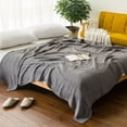 thumbnail image 4 of EMME Cotton Blanket Queen Size for Bed Soft Large Muslin Bed Blankets 90"x90" Lightweight Breathable Blanket All Season Gauze Blanket, Grey, 4 of 6
