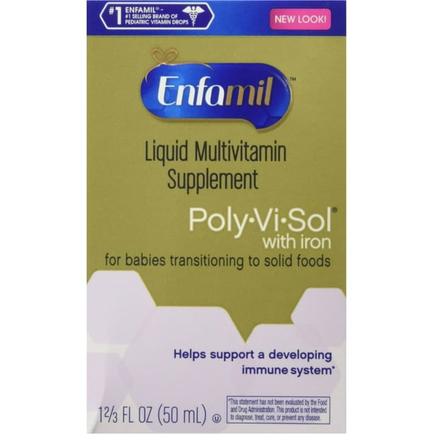 Enfamil PolyViSol Multivitamin Supplement Drops with Iron 50 mL (Pack