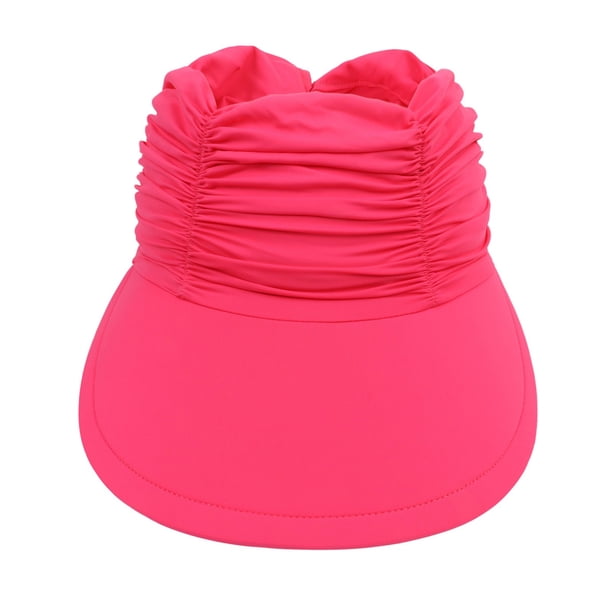 Sombrero de protección solar para mujer, ala ancha que cubre el rostro, sombrero de copa recortado para playa y natación al aire libre.