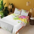 thumbnail image 3 of Ambesonne Art Fitted & Top Sheet Set with Shams, Color Bursting Tree of Life, Multicolor, 3 of 5