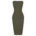 thumbnail image 1 of Prolriy Robes Printemps Été pour Femmes 2025 Robes d'Été Décontractées Sans Manches à Poitrine Enveloppée Longue Robes de Plage Robes d'Été pour Femmes, Robes pour Femmes Vert TG, 1 of 7