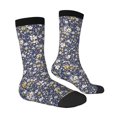 thumbnail image 2 of Goofa Daisies Flowers Printed Men's Crew Socks, Soft Durable Breathable Moisture-Wicking with Odor Control Cotton socks, 2 of 9