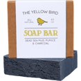 thumbnail image 1 of Barra de jabón de barro del Mar Muerto The Yellow Bird: con exfoliante de piedra pómez y carbón desintoxicante. Aceites esenciales orgánicos y naturales. Fabricado en Estados Unidos para hombres y muj, 1 of 5