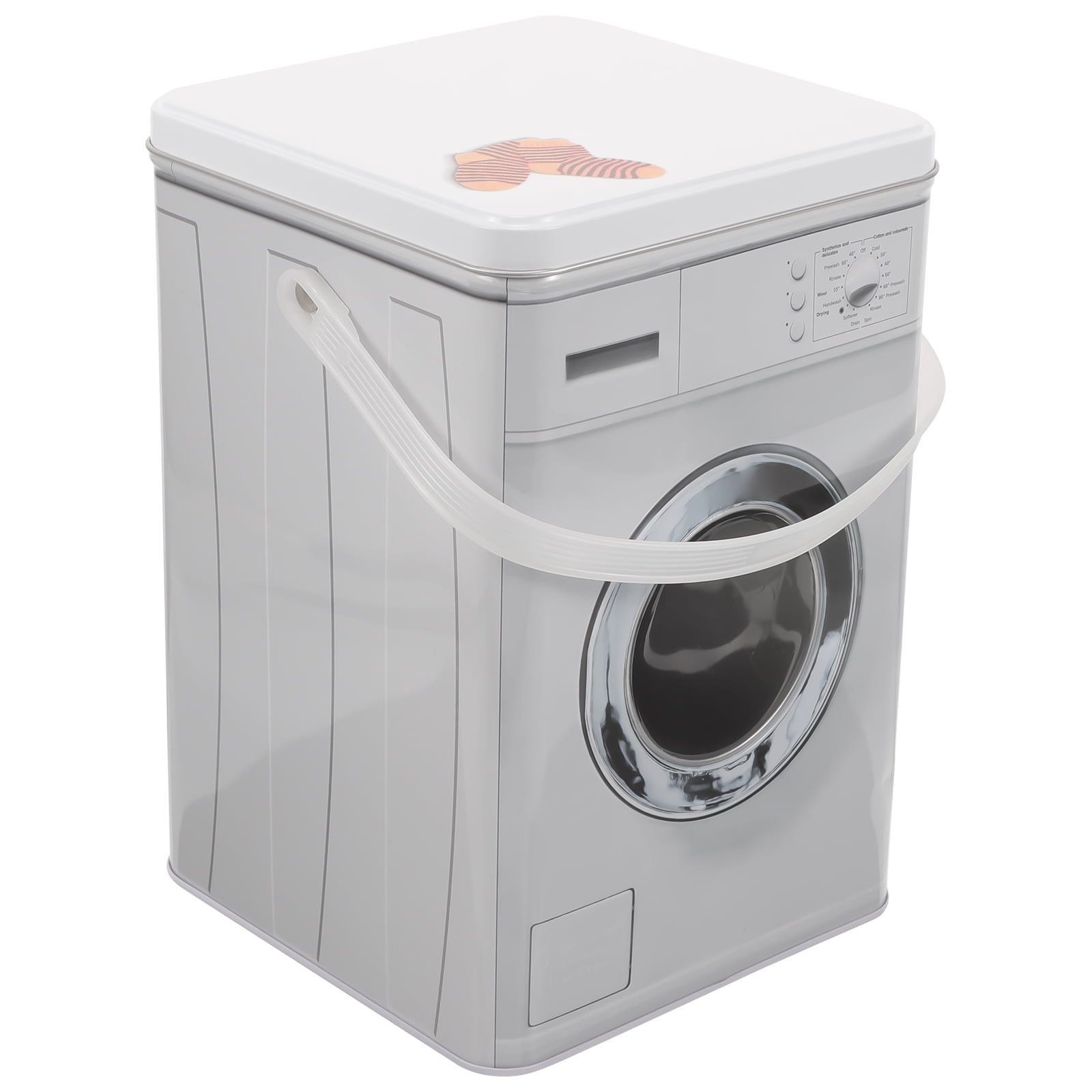 Laundry Detergent Tin Box Container with Lid Beads Washing Powder Soap Dispenser