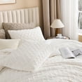 thumbnail image 5 of Fluffy Sherpa King Comforter Set, Super Soft Beige Fleece Warm Bedding for Winter, Luxury Jacquard Boho Thick Plush Bed Set 3 Pieces Including Comforter and Pillowcases, 5 of 7