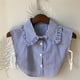 thumbnail image 4 of Moda señoras falso color gargantilla collar desmontable Peter Pan solapa camisa falso A rayas Hugo Collar falso de algodón para mujer, 4 of 7