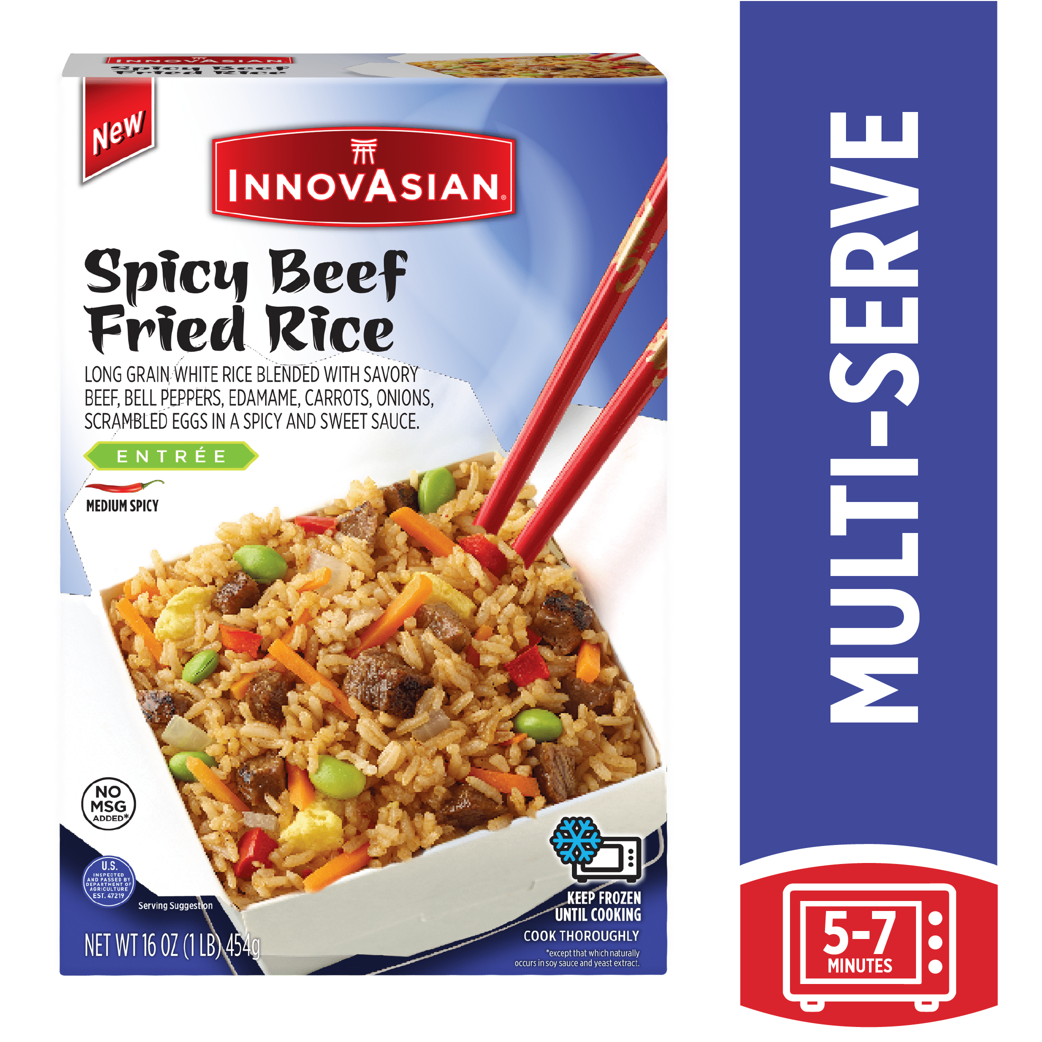 InnovAsian Spicy Beef Fried Rice Meal, 16 oz(Frozen Meal)