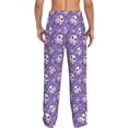thumbnail image 3 of Daiia Owl And Flowers Men's Sleep Pant with Pockets and Drawstring,Pajama Pants-X-Large, 3 of 9