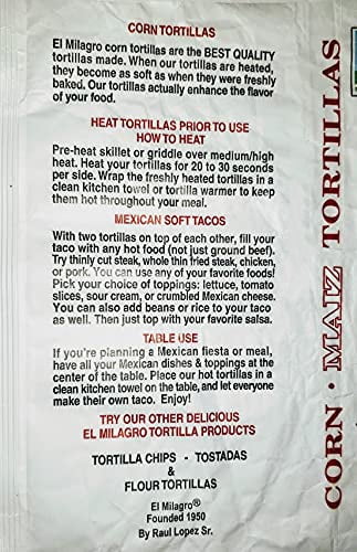 El Milagro El Milagro Tortillas, 12 Ea