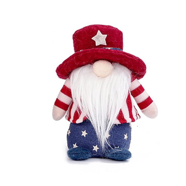 Muñeco De Peluche Patriótico 2021, Decoración Patriótica Tomte Hecho A Mano, Día De Los Caídos, Elfo, Adornos Enanos, Decoración De Bandeja Escalonada Para El Hogar Cateissary FN007480-01