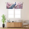 thumbnail image 2 of Beautiful Peacock Kitchen Curtain Valances Elegant Animal Feather Beautiful Bird Flower Window Treatment Valance Curtains for Bathroom 54 by 18 in, 1 Panel, 2 of 6